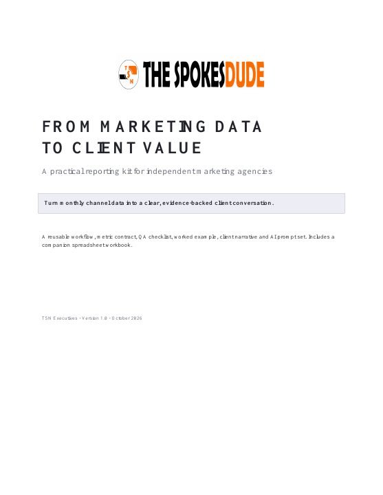 Cover of the From Marketing Data to Client Value guide